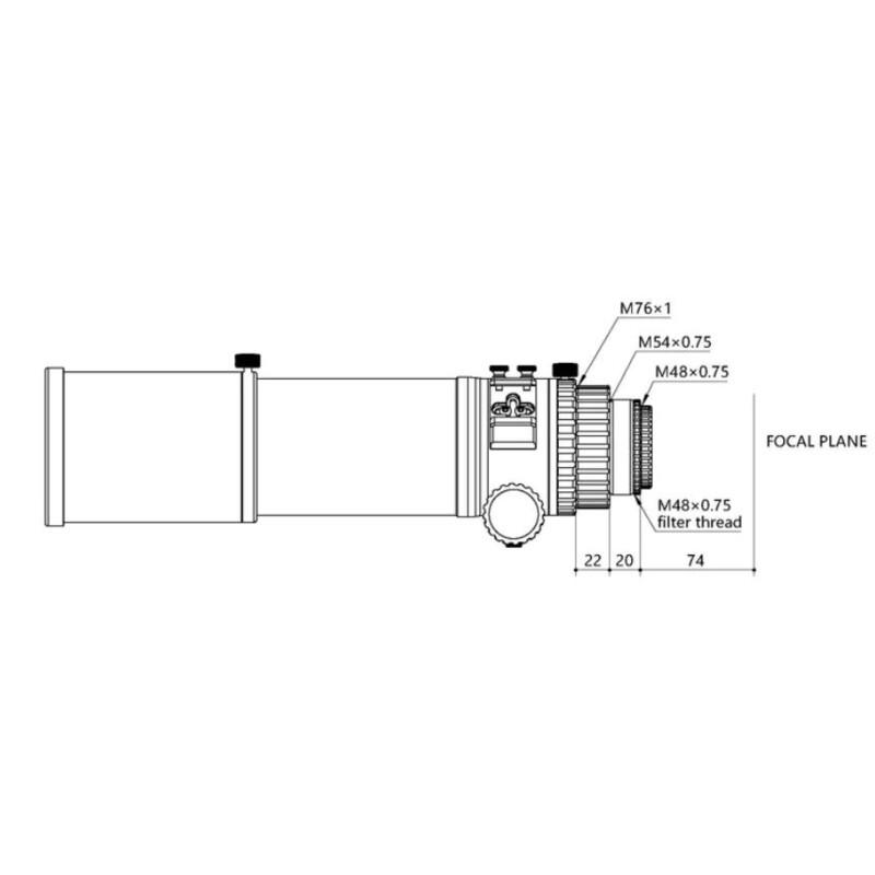 OPT Refractor apochromat Radian AP 75/405 Petzval OTA