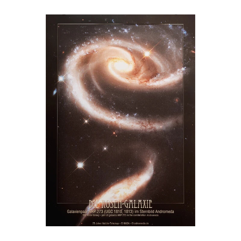 AstroMedia Poster Galaxia Rose Arp 273