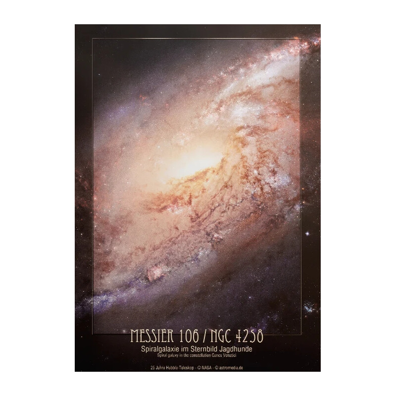 AstroMedia Poster Galaxie spirală Messier 106