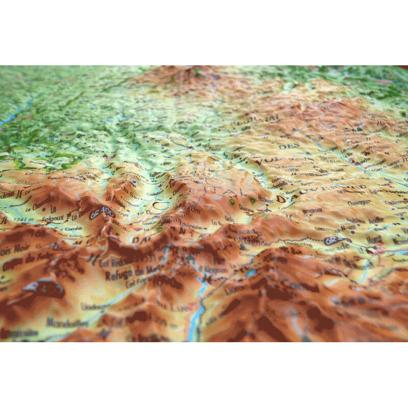 3Dmap Harta regionala Le Parc Naturel Régional des Volcans d'Auvergne