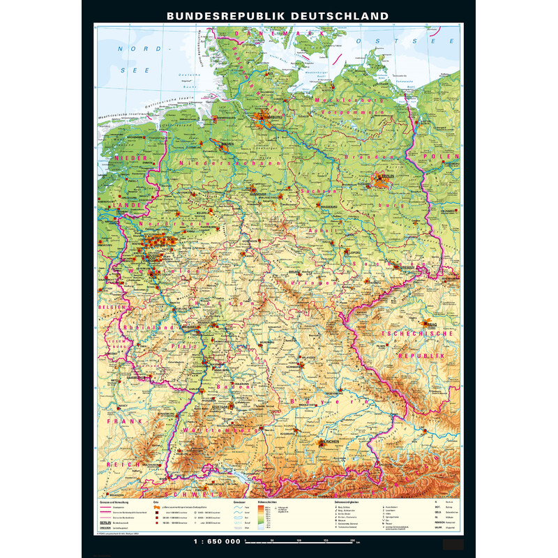 PONS Harta Germania fizică & politică (113 x 157 cm)
