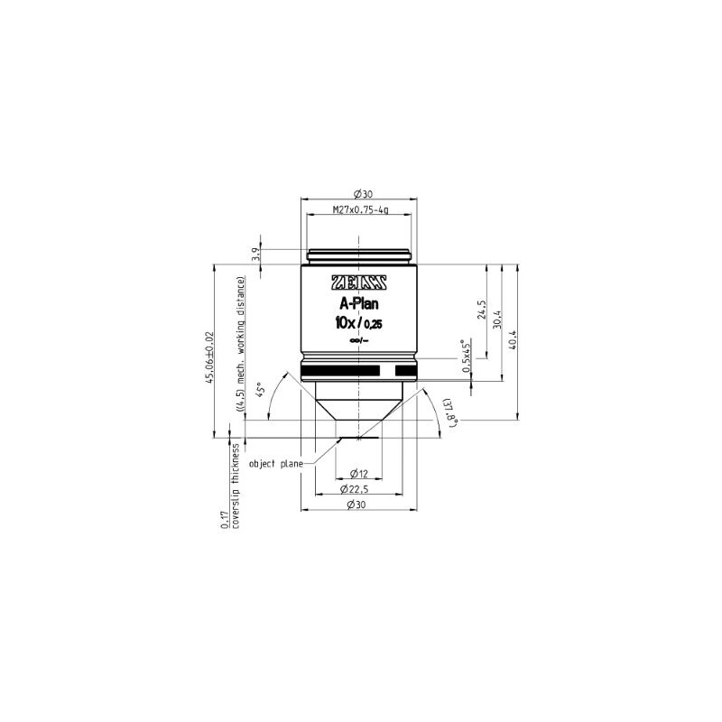 ZEISS obiectiv A-Plan 10x/0.25 M27