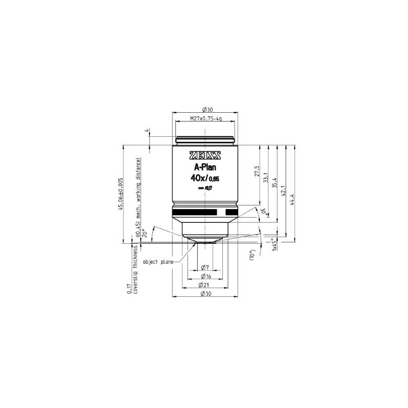 ZEISS obiectiv A-Plan 40x/0.65 M27