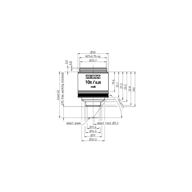 ZEISS Obiectiv EC Epiplan 10x/0.25 M27