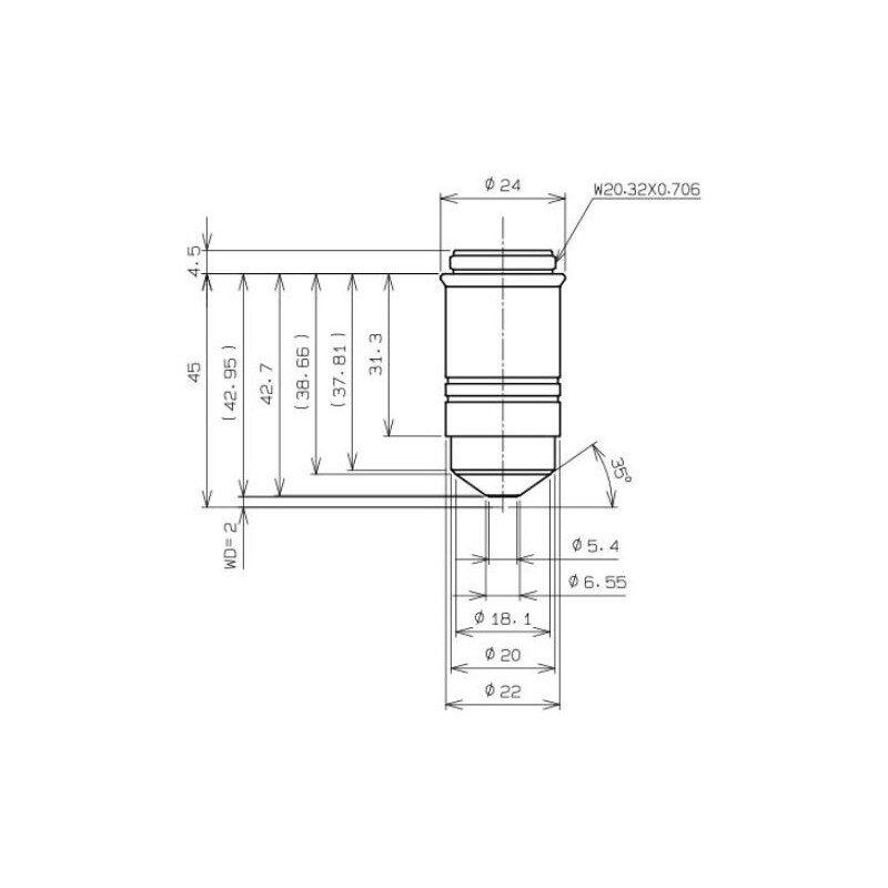 Evident Olympus obiectiv LUMPLFLN60XW/1.0, w.d.2 mm