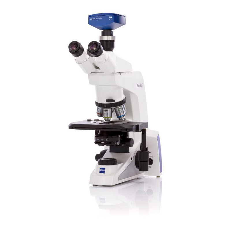 ZEISS Microscop , Axiolab 5, trino, infinity, plan, 10x, 40x, 50x, 100x, 10x/22, Dl, LED, 10W, incl. adaptor camera, microbiologie
