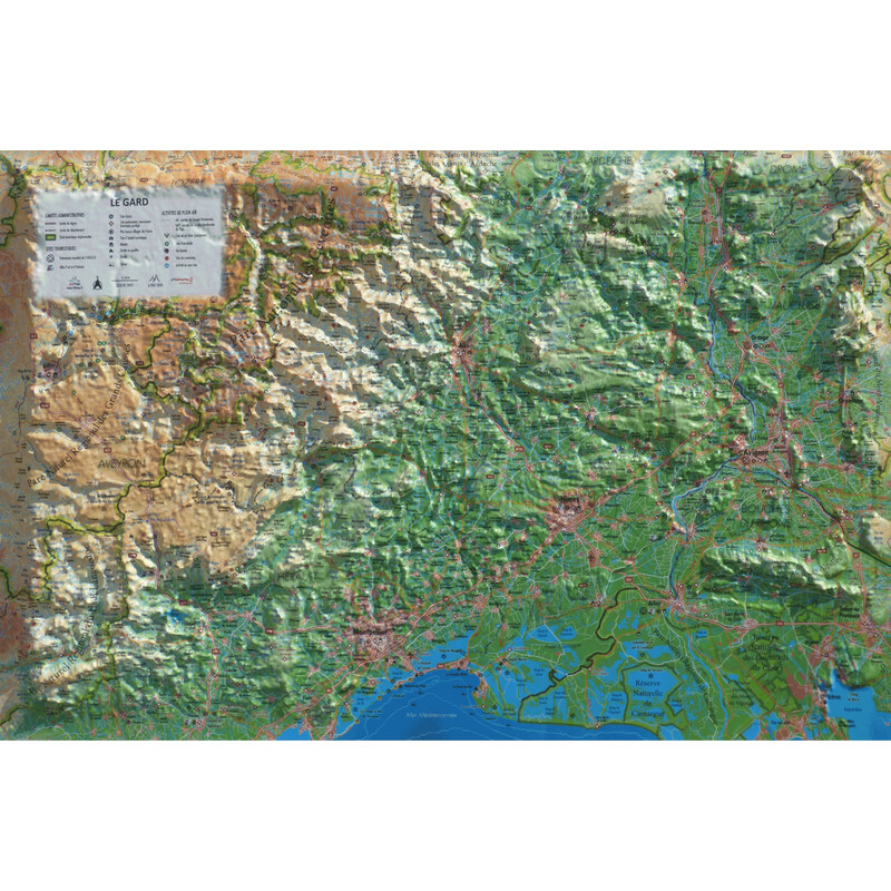 3Dmap Harta regionala Le Gard
