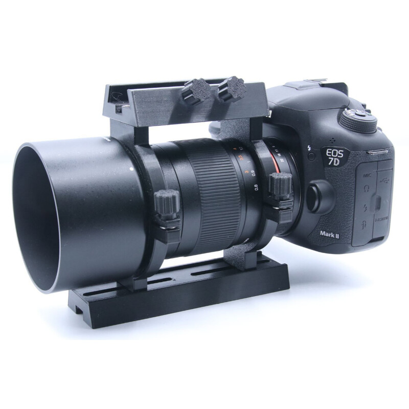 Astroprints Inele de prindere cu inele pentru vizor și șină prismatică pentru obiectivul Samyang 135 mm f/2