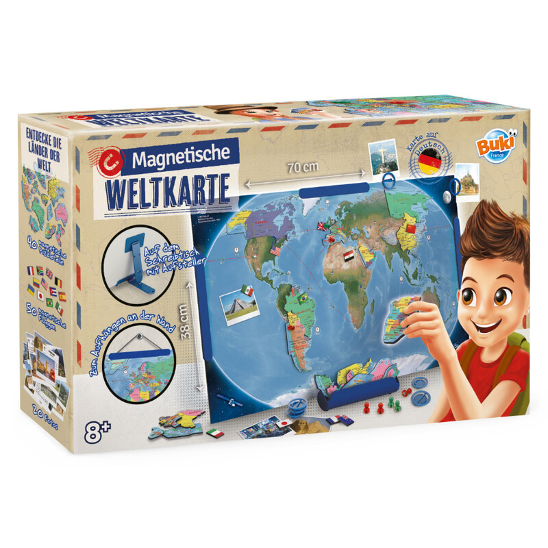 Buki Harta pentru copii Magnetische Weltkarte (70x38cm)