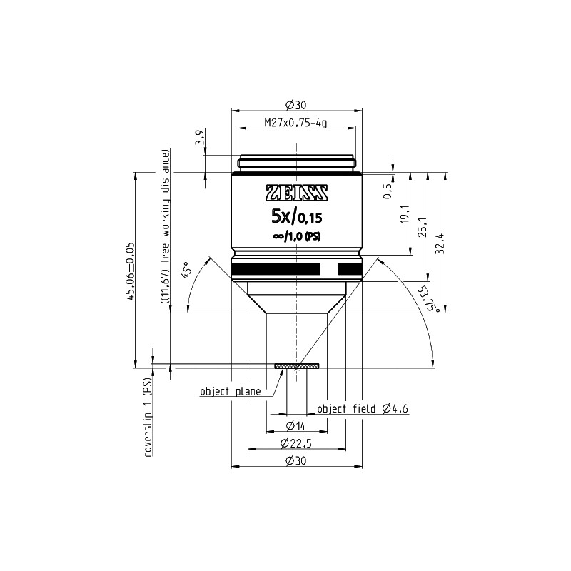 ZEISS Obiectiv LD A-Plan 5x/0.15 wd=11.7mm