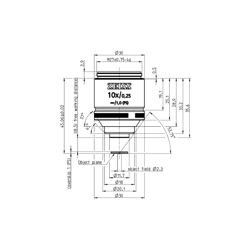 ZEISS Obiectiv LD A-Plan 10x/0.25 wd=8.5mm