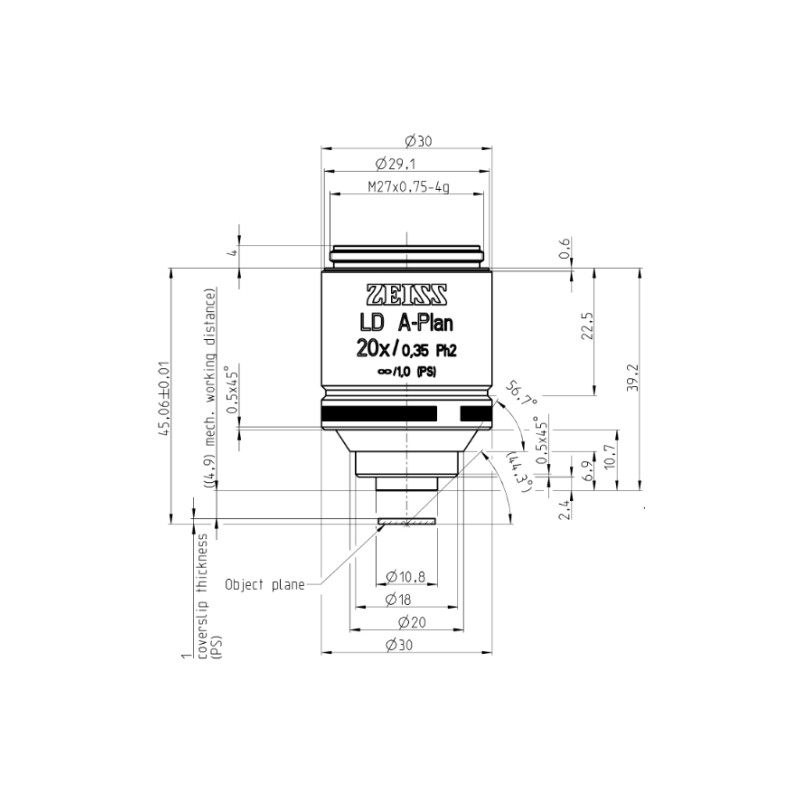 ZEISS Obiectiv LD A-Plan 20x/0.35 Ph2 wd=4.9mm