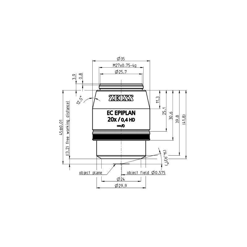 ZEISS Obiectiv EC Epiplan 20x/0.4 HD wd=3.2mm