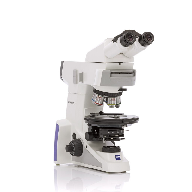 ZEISS Microscop Axiolab 5 Pol, bino, infinit, plan, 5x, 10x, 20x, 50x, 10x/22, Dl, LED, 10W, 5xH Pol codat, incl. specimen de polarizare Pol & micrometru graticule