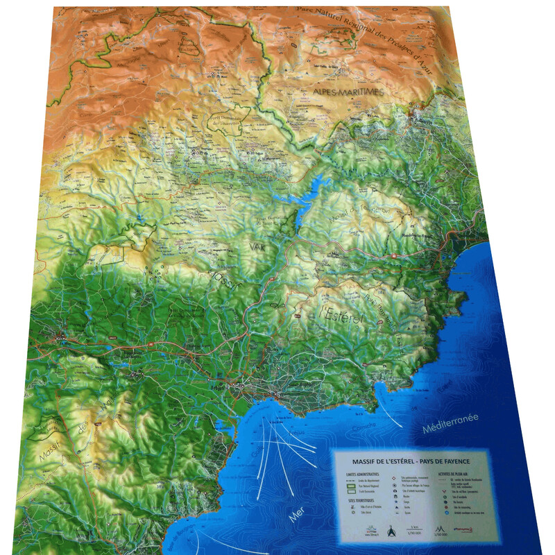 3Dmap Harta regionala Massif de l'Estérel et du Pays de Fayence