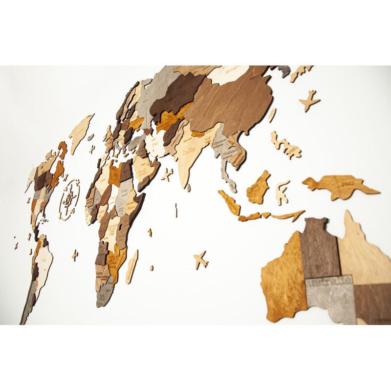 Abraham Wood Decor Harta lumii Puzzle jigsaw din lemn (200 x 110 cm)