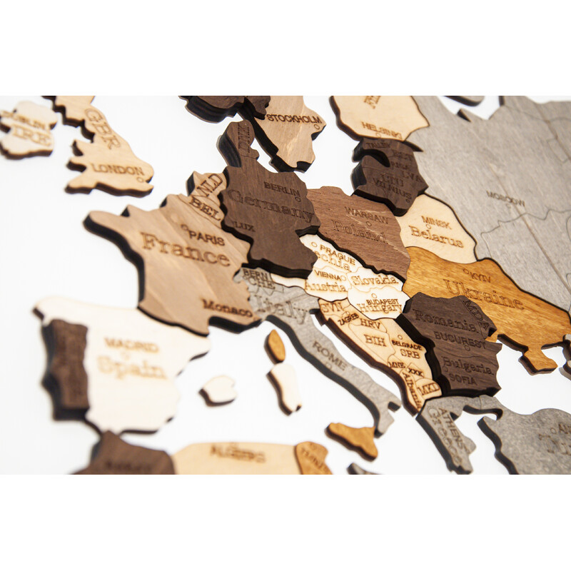 Abraham Wood Decor Harta lumii Puzzle jigsaw din lemn (200 x 110 cm)