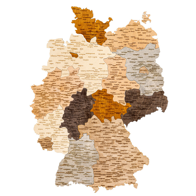Abraham Wood Decor Harta Puzzle din lemn cu Germania (60 x 80 cm)
