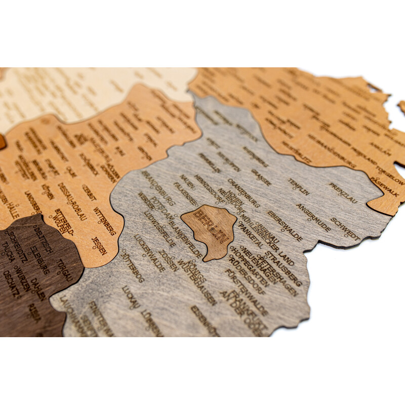 Abraham Wood Decor Harta Puzzle din lemn cu Germania (60 x 80 cm)