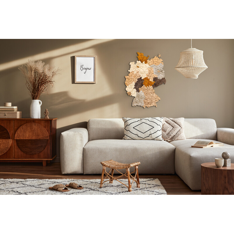 Abraham Wood Decor Harta Puzzle din lemn cu Germania (60 x 80 cm)