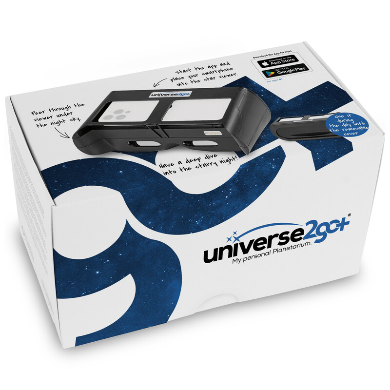 Omegon Planetariu personal Universe2Go+ + Sonnenfinsternisbrille Solar Safe Deluxe