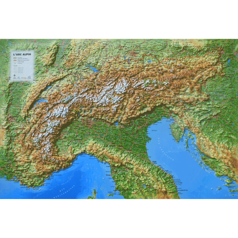 3Dmap Harta regionala Massif de L'Arc Alpin