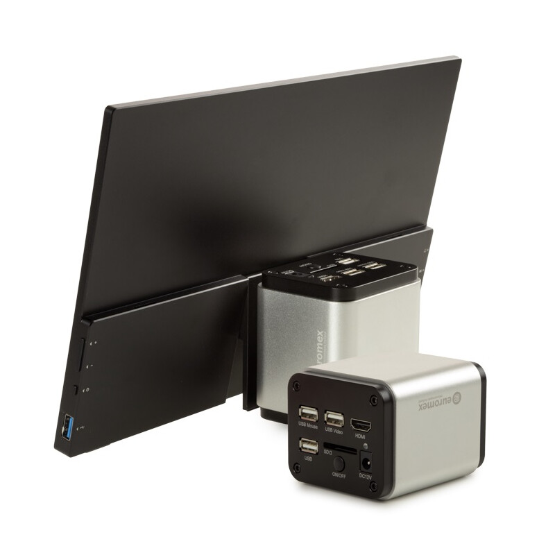 Euromex Camera VC.3039-HDS, color, 1/2.8", 1.45 µm, 60/30 fps, 8 MP, HDMI/USB, ecran HD de 13 inch