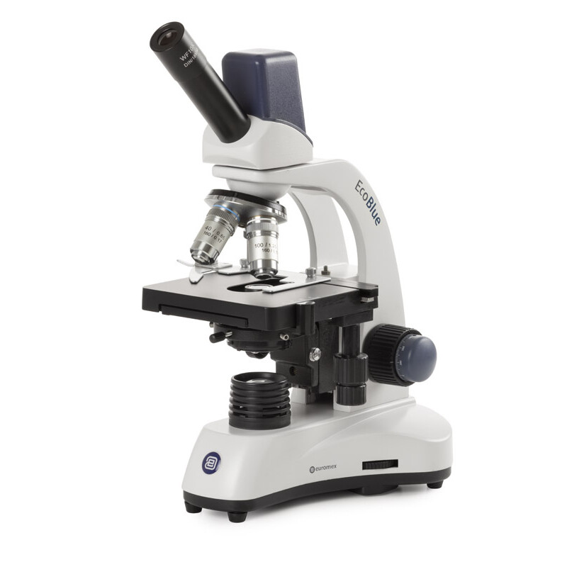 Euromex Microscop EC.1155, mono, Digital, 40x-1000x, DL, LED, 10x/18 mm, Masa X-Y, 5 MP
