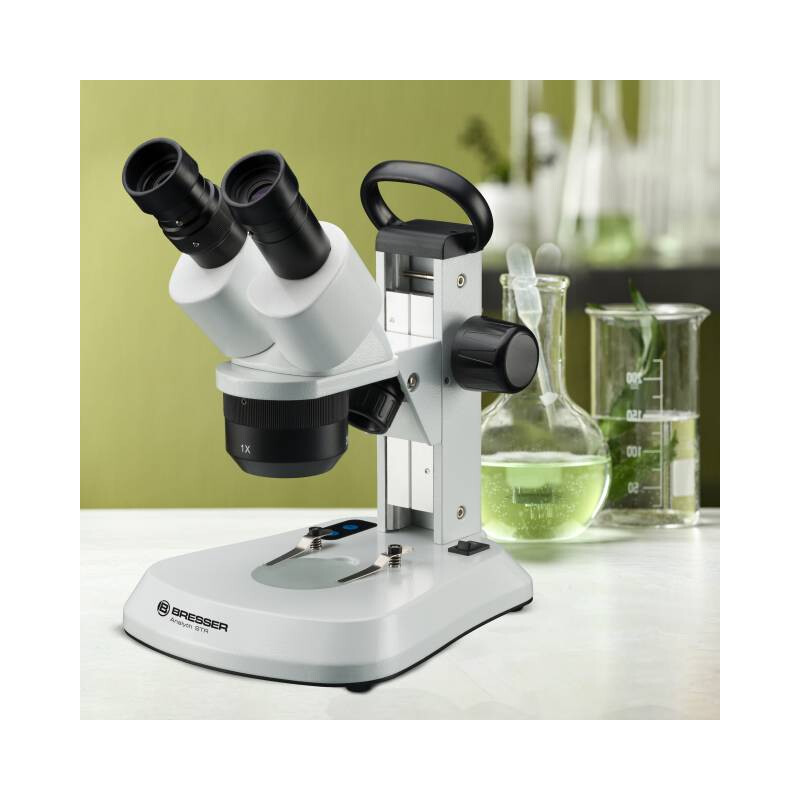 Bresser Microscopul stereoscopic Analyth STR 10x-40x bino; Greenough; 50mm; 10x/20; 10-40x; LED, cameră, 2MP