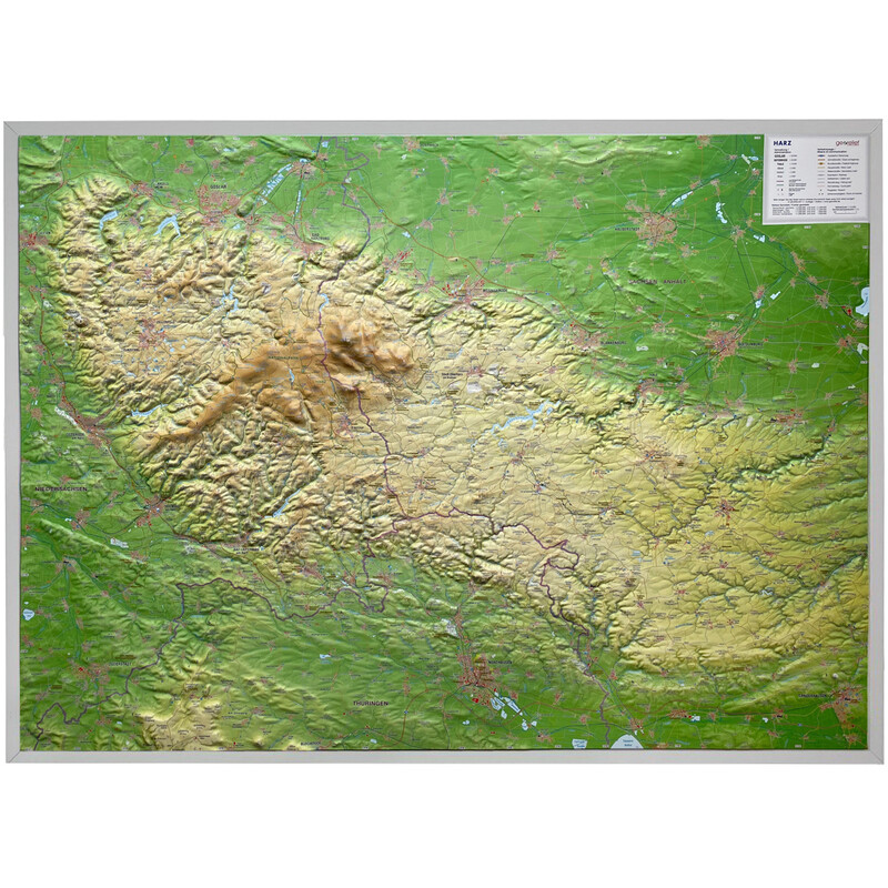 Georelief Harta Harz 3D în relief (77 x 57 cm)