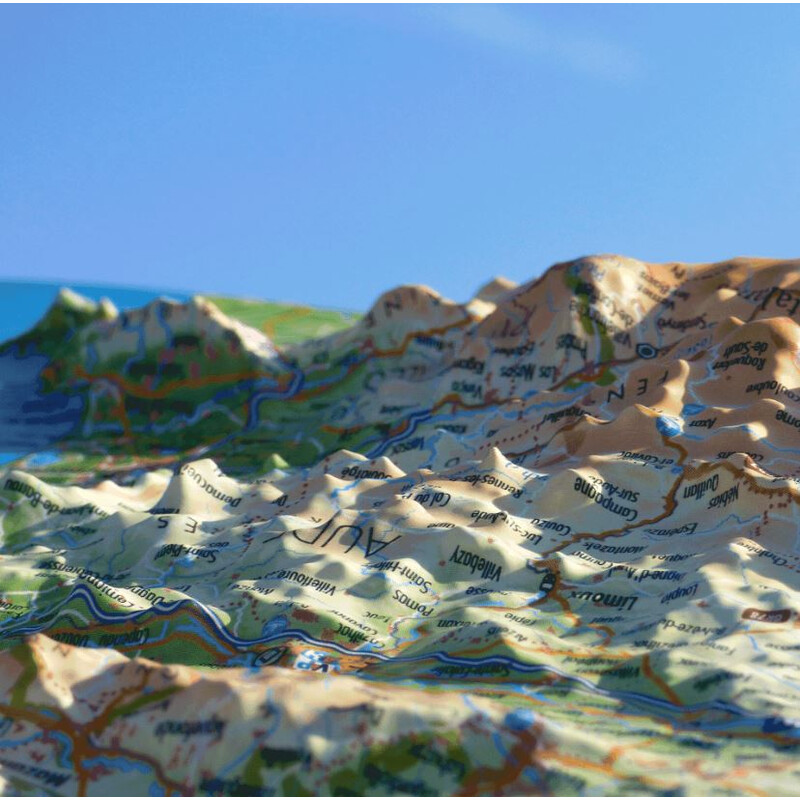 3Dmap Harta regionala Occitanie - Sud Ouest