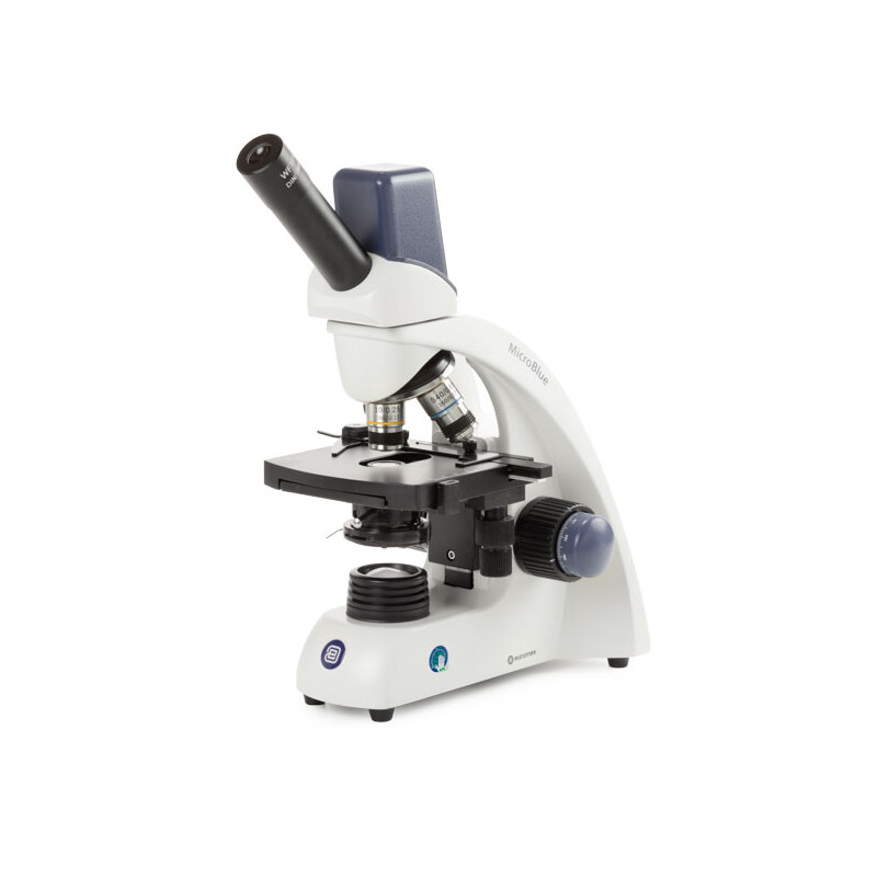 Euromex Microscop MB.1655-1, mono, DIN 160, achro, 40x-600x, 10x/18, Dl, digital, Akku, LED, 1W