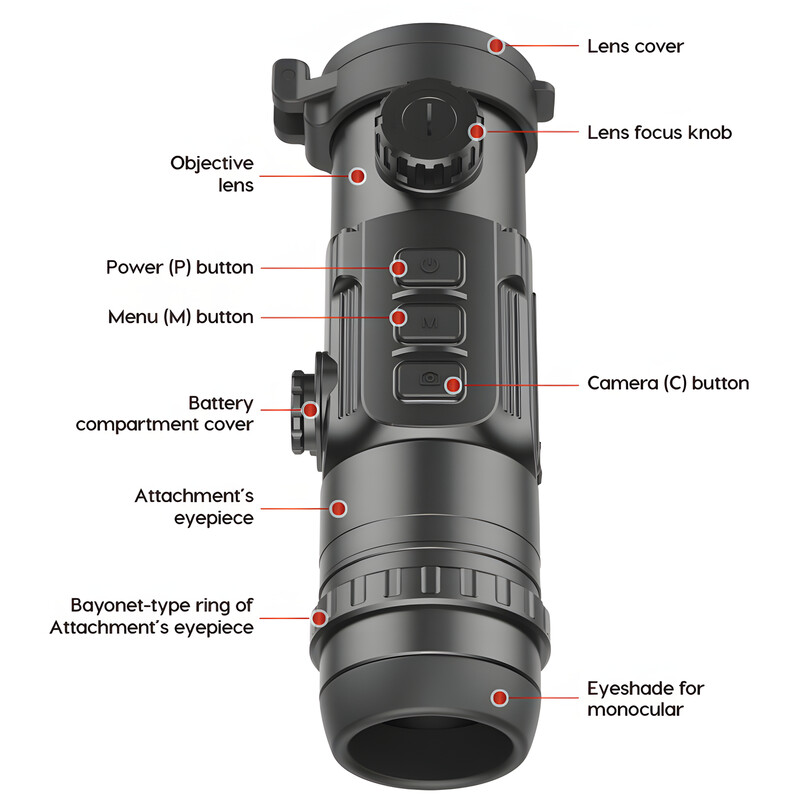 InfiRay cameră de termoviziune clip CH50w set