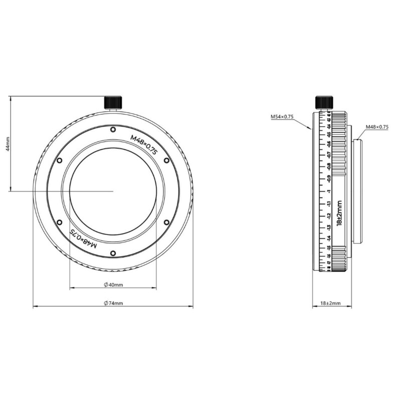 Askar Adaptor pentru tub extensie M48 & M54 16-20mm