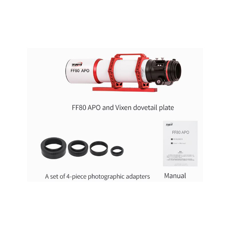 ZWO Refractor apochromat AP 80/600 FF80