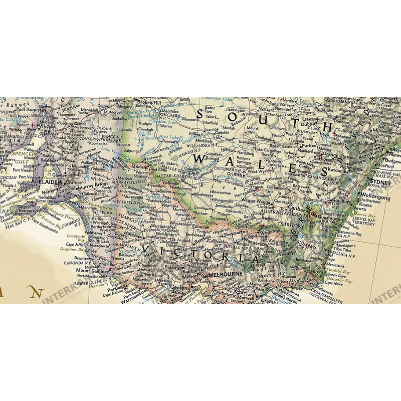 National Geographic Hartă continentală Australia (77 x 69 cm)