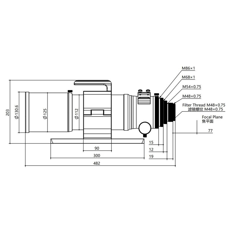 Sharpstar Refractor apochromat AP 100/550 Z4 OTA