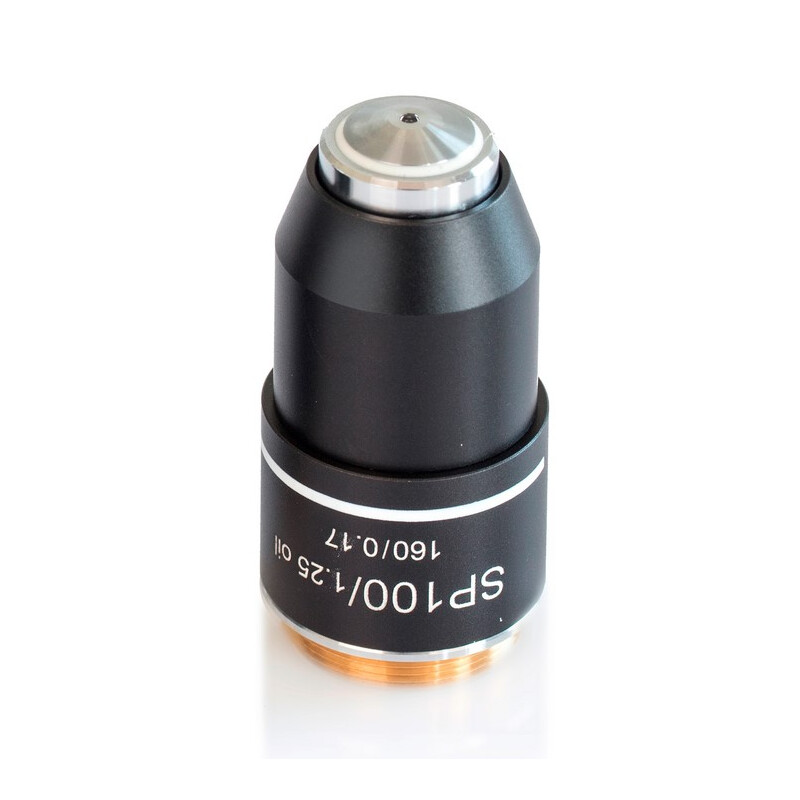 Kern Obiectiv, OBB-A1565, e-plan, achro, 100x/1.25, ulei, d.e. 0.07mm, încărcat cu arc, antifungic
