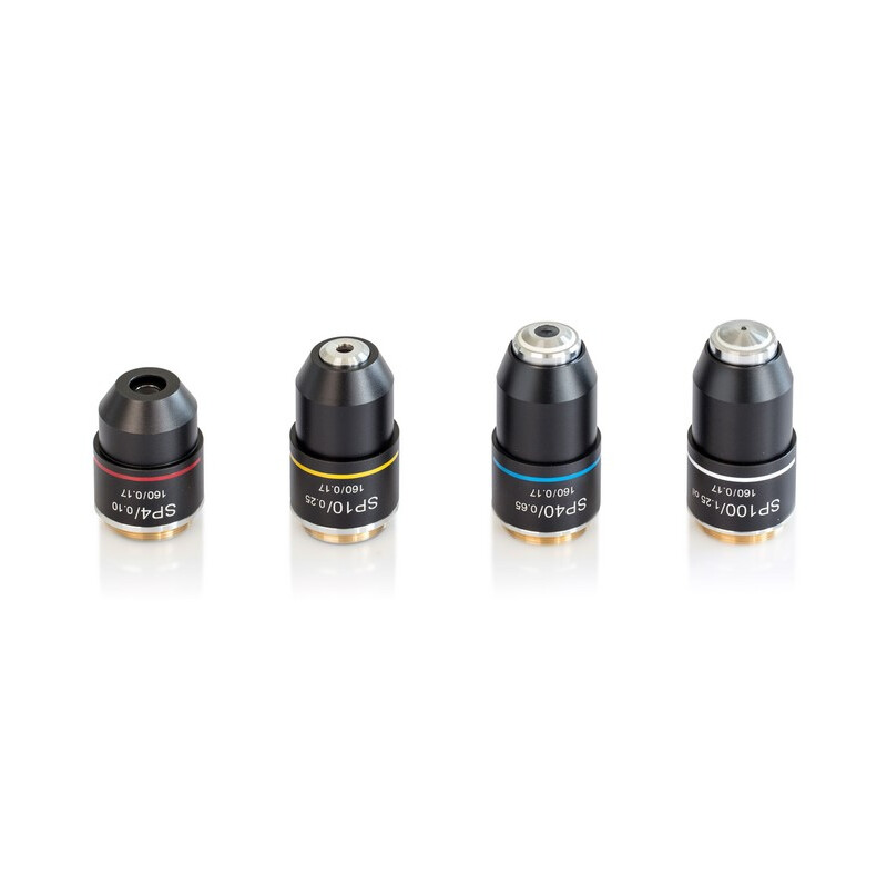 Kern Obiectiv, OBB-A1565, e-plan, achro, 100x/1.25, ulei, d.e. 0.07mm, încărcat cu arc, antifungic