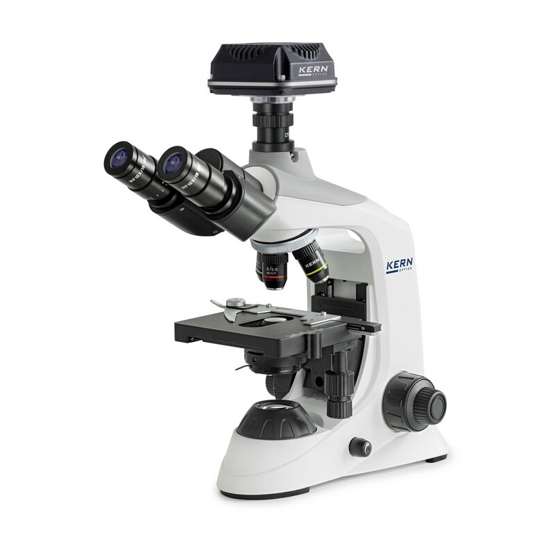 Kern Microscop digital, OBE 124C825, HF, digital, 1.25 Condensator, fix, USB 2.0, 40-400x, Dl, 3W LED, DIN, 5.1 MP