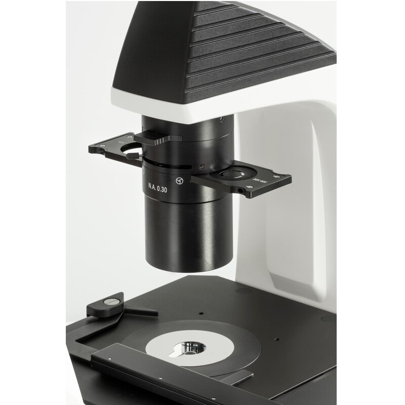 Kern Microscop inversat OCM 166, FL, PH, trino, invers, N.A. 0,3 Condensator fix, 10x-40x, 30W LED, Al, 100W HBO, Dl