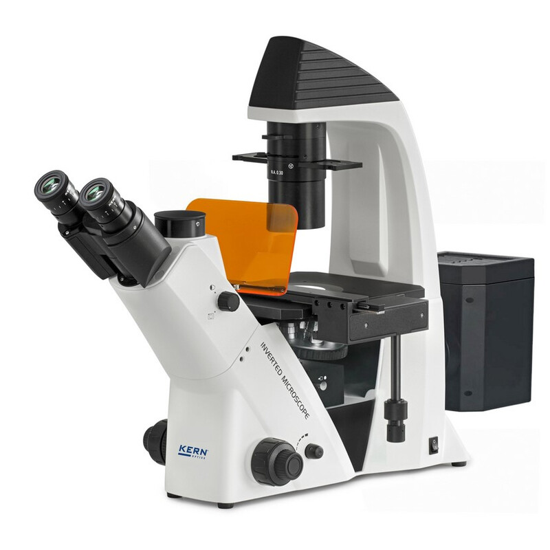 Kern Microscop inversat OCM 167, FL, PH, trino, Condensator N.A. 0,3 fix, 10x-40x, Al, Dl, LED 5W