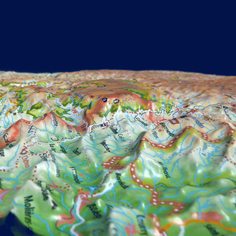 3Dmap Harta regionala de la Lozère
