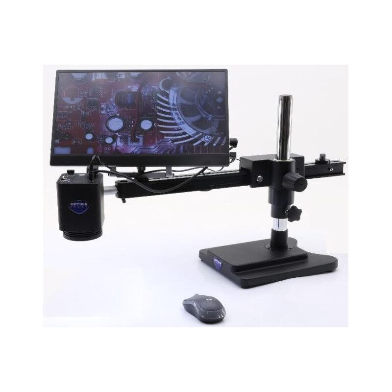 Optika Microscop IS-4K2, zoom opt. 1x-18x, Autofocus, 8 MP, 4K Ultra HD, overhanging stand, 15.6" screen