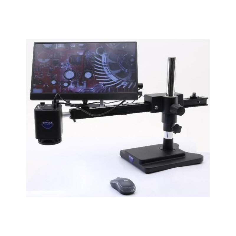 Optika Microscop IS-4K2, zoom opt. 1x-18x, autofocus, 8 MP, 4K Ultra HD, suport suspendat, ecran de 15,6"