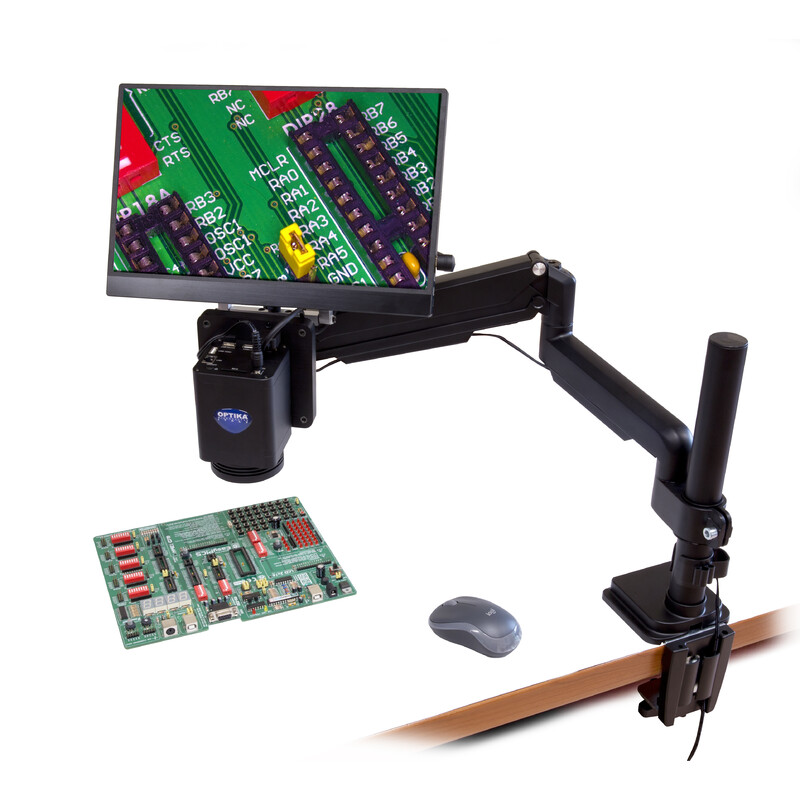 Optika Microscop IS-4K3, zoom opt. 1x-18x, autofocus, 8 MP, 4K Ultra HD, suport pantograf, 15.6