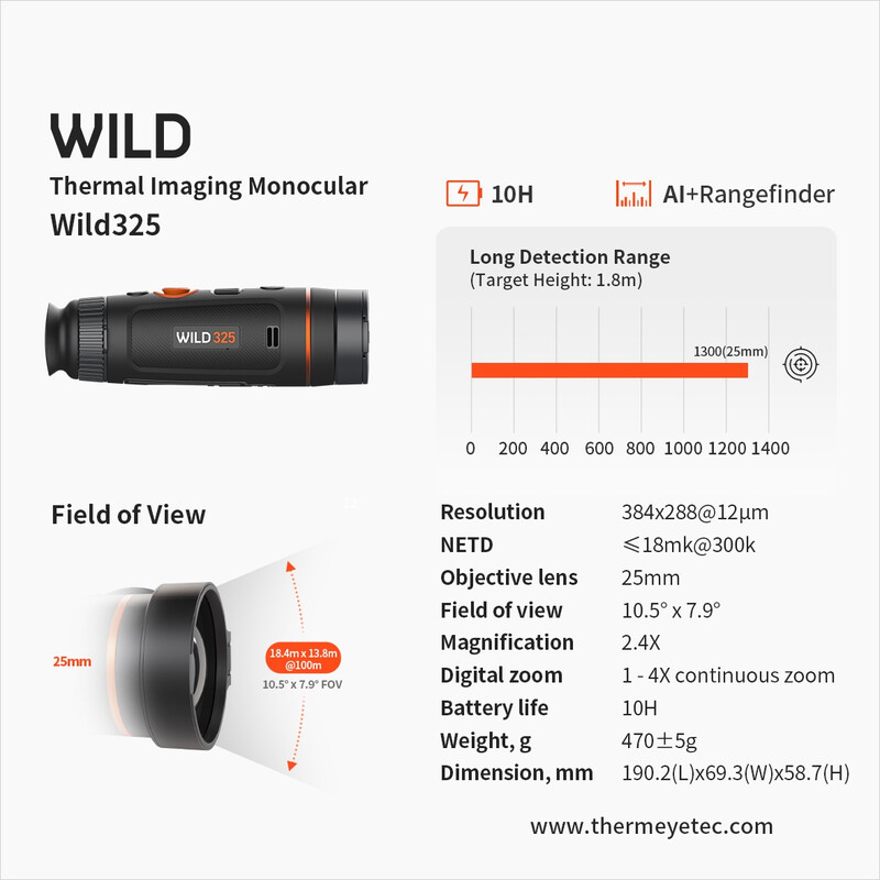 ThermTec Camera de termoviziune Wild 325