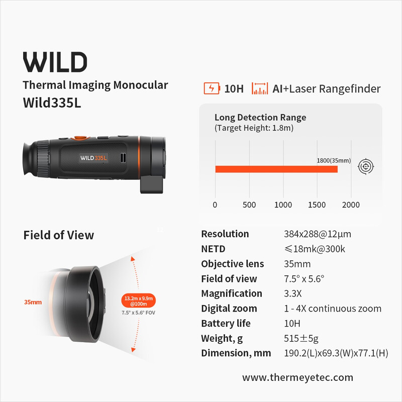 ThermTec Wild 335L Laser Rangefinder