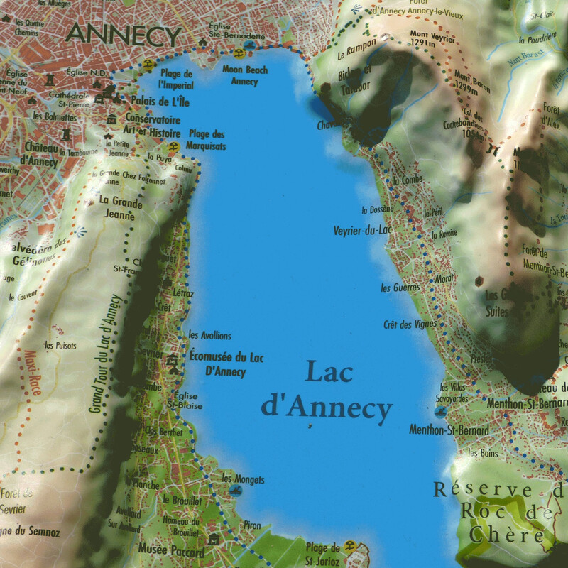 3Dmap Harta regionala Le Lac d'Annecy