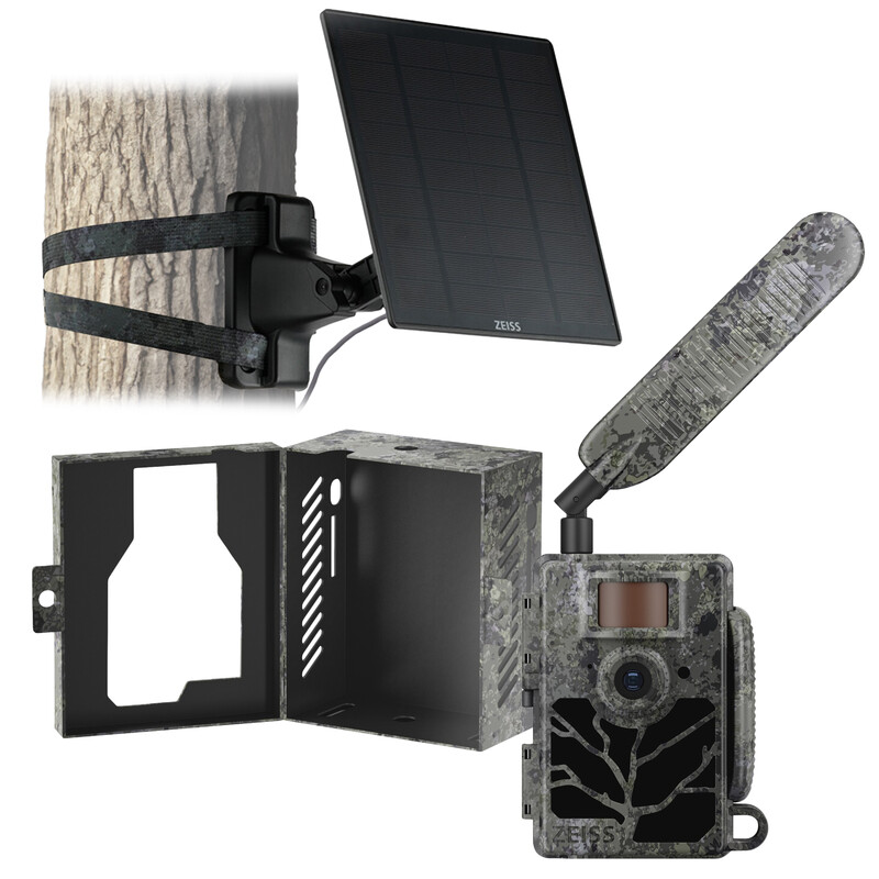 ZEISS Cameră  viata sălbătică Set Secacam 5 & carcasă metalică & panou solar